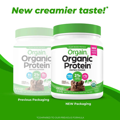 Organic Protein? Plant Based Protein Powder - Creamy Chocolate Fudge