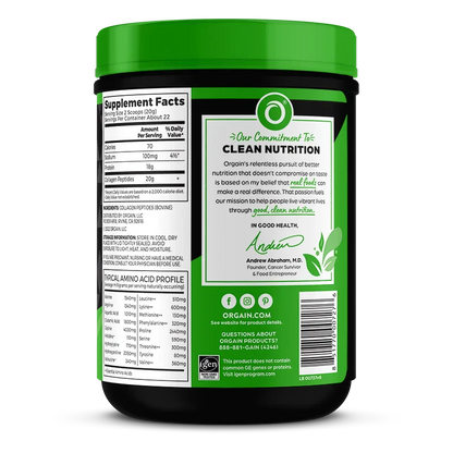 Grass Fed Pasture Raised Collagen Peptides - Unflavored