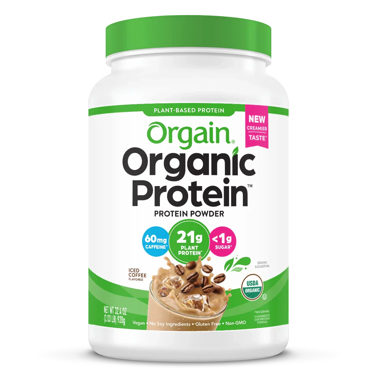 Organic Protein? Plant Based Protein Powder - Iced Coffee