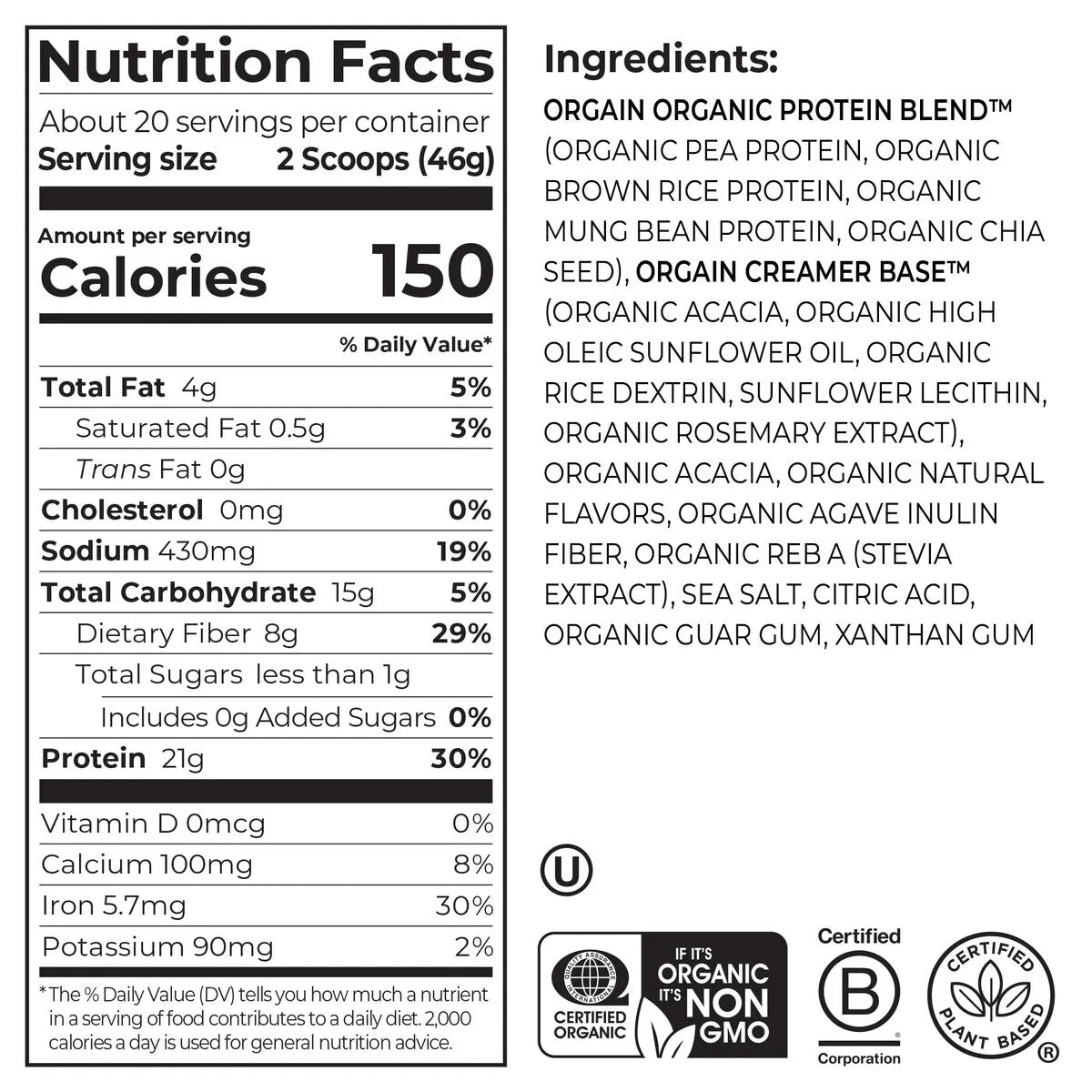 Organic Protein? Plant Based Protein Powder - Strawberries & Cream